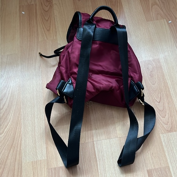Maroon nylon backpack - Picture 2 of 2